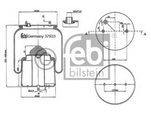 FEBI BILSTEIN 37933 dėklas, pneumatinė pakaba
0 488 264, 1 434 506, 488 264