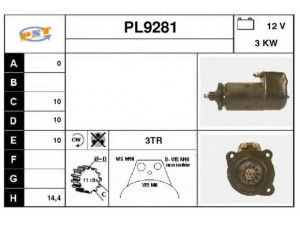 SNRA PL9281 starteris