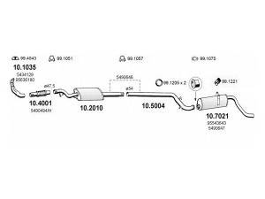 ASSO ART0529 išmetimo sistema 
 Išmetimo sistema -> Išmetimo sistema, visa