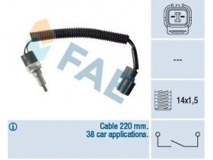 FAE 40585 jungiklis, atbulinės eigos žibintas 
 Elektros įranga -> Šviesų jungikliai/relės/valdymas -> Šviesų jungiklis/svirtis
35600-P20-003