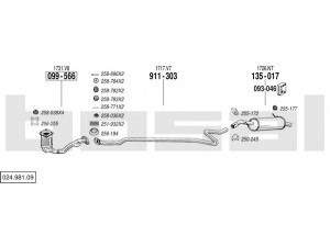 BOSAL 024.981.09 išmetimo sistema 
 Išmetimo sistema -> Išmetimo sistema, visa