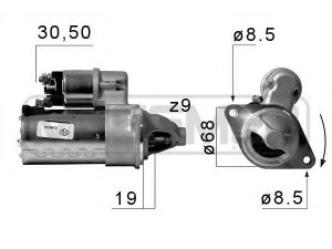 MESSMER 220656 starteris 
 Elektros įranga -> Starterio sistema -> Starteris
91 15 197, 93 171 936