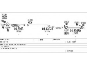 MTS C070300001242 išmetimo sistema 
 Išmetimo sistema -> Išmetimo sistema, visa
