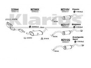KLARIUS 600657U išmetimo sistema 
 Išmetimo sistema -> Išmetimo sistema, visa