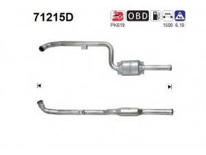 AS 71215D katalizatoriaus keitiklis 
 Išmetimo sistema -> Katalizatoriaus keitiklis
2034900919