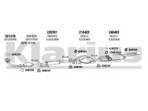KLARIUS 790057E išmetimo sistema 
 Išmetimo sistema -> Išmetimo sistema, visa