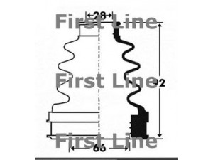 FIRST LINE FCB2900 gofruotoji membrana, kardaninis velenas 
 Ratų pavara -> Gofruotoji membrana
1491739