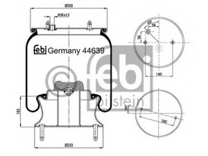 FEBI BILSTEIN 44639 dėklas, pneumatinė pakaba 
 Pakaba -> Pneumatinė pakaba
1 726 237, 2 024 281