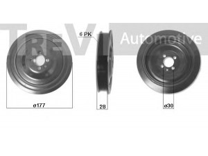 TREVI AUTOMOTIVE PC1260 skriemulys, alkūninis velenas 
 Diržinė pavara -> Dirželio skriemulys
55563401, 614487