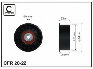CAFFARO 28-22 kreipiantysis skriemulys, paskirstymo diržas 
 Diržinė pavara -> Paskirstymo diržas/komplektas -> Laisvasis/kreipiamasis skriemulys
13077-00QAA, 45 06 092, 92 01 540