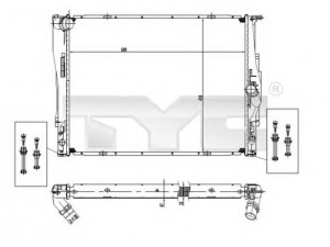 TYC 703-0004 radiatorius, variklio aušinimas 
 Aušinimo sistema -> Radiatorius/alyvos aušintuvas -> Radiatorius/dalys
17117521046, 17117537292, 17117542199