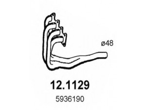 ASSO 12.1129 išleidimo kolektorius 
 Išmetimo sistema -> Išmetimo vamzdžiai
5936190