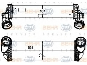HELLA 8ML 376 746-271 tarpinis suslėgto oro aušintuvas, kompresorius
17 51 7 805 150, 7 805 150