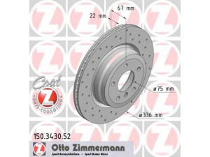 ZIMMERMANN 150.3430.52 stabdžių diskas 
 Stabdžių sistema -> Diskinis stabdys -> Stabdžių diskas
3421 6 764 655, 3421 6 855 004