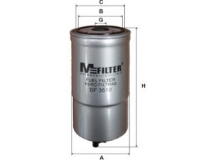 MFILTER DF 3510 kuro filtras 
 Techninės priežiūros dalys -> Papildomas remontas
52129238AA, 299 2300, 5040 18807