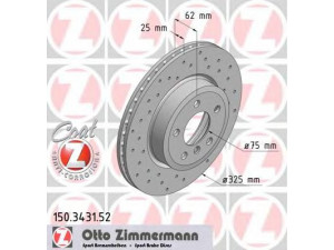 ZIMMERMANN 150.3431.52 stabdžių diskas 
 Dviratė transporto priemonės -> Stabdžių sistema -> Stabdžių diskai / priedai
3411 3 400 151