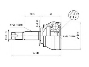 STATIM C.147 jungčių komplektas, kardaninis velenas 
 Ratų pavara -> Sujungimai/komplektas
46307241, 46307901