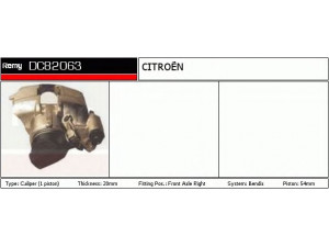 DELCO REMY DC82063 stabdžių apkaba 
 Stabdžių sistema -> Stabdžių matuoklis -> Stabdžių matuoklio montavimas
4400H6, 95667817