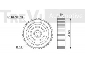 TREVI AUTOMOTIVE TD1645 kreipiantysis skriemulys, paskirstymo diržas 
 Diržinė pavara -> Paskirstymo diržas/komplektas -> Laisvasis/kreipiamasis skriemulys
8200043325, 8200125710, 8200548227