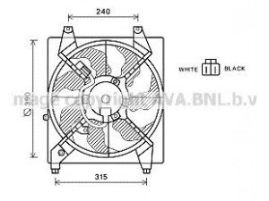 AVA QUALITY COOLING HY7543 ventiliatorius, radiatoriaus 
 Aušinimo sistema -> Oro aušinimas
253802B100