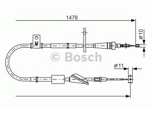 BOSCH 1 987 482 096 trosas, stovėjimo stabdys 
 Stabdžių sistema -> Valdymo svirtys/trosai
54402M79G00