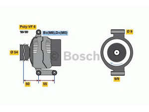 BOSCH 0 986 048 771 kintamosios srovės generatorius 
 Elektros įranga -> Kint. sr. generatorius/dalys -> Kintamosios srovės generatorius
46823547, 51784845, 51787209, 51805800