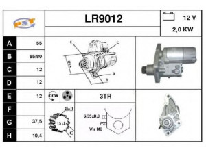 SNRA LR9012 starteris 
 Elektros įranga -> Starterio sistema -> Starteris
NAD100952