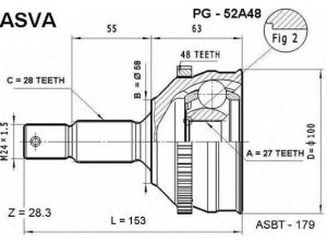 ASVA PG-52A48 jungčių komplektas, kardaninis velenas 
 Ratų pavara -> Sujungimai/komplektas
3273.6P, 3273A6, 3273.6P, 3273A6