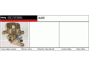 DELCO REMY DC72386 stabdžių apkaba 
 Dviratė transporto priemonės -> Stabdžių sistema -> Stabdžių apkaba / priedai