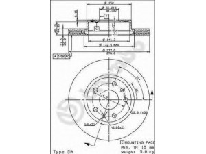BREMBO 09.8609.10 stabdžių diskas 
 Stabdžių sistema -> Diskinis stabdys -> Stabdžių diskas
SDB000080, SDB101070
