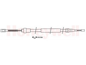 BENDIX 432891B trosas, stovėjimo stabdys 
 Stabdžių sistema -> Valdymo svirtys/trosai
291607701A, 291607701C, 291607701F