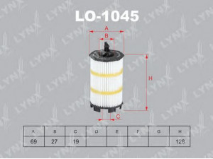 LYNXauto LO-1045 alyvos filtras 
 Techninės priežiūros dalys -> Techninės priežiūros intervalai
079 115 561 F, 079 115 561 K, 079 198 405 B