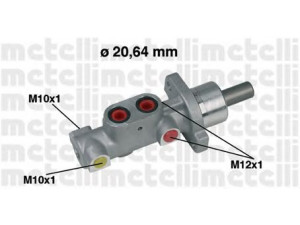 METELLI 05-0357 pagrindinis cilindras, stabdžiai 
 Stabdžių sistema -> Pagrindinis stabdžių cilindras
4601.F5