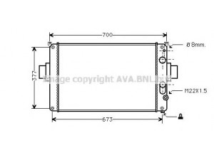 AVA QUALITY COOLING IV2022 radiatorius, variklio aušinimas 
 Aušinimo sistema -> Radiatorius/alyvos aušintuvas -> Radiatorius/dalys
93822906