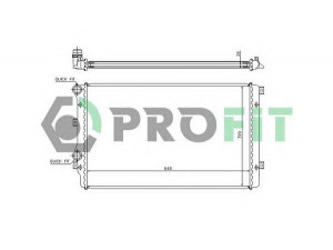 PROFIT PR 9569A1 radiatorius, variklio aušinimas 
 Aušinimo sistema -> Radiatorius/alyvos aušintuvas -> Radiatorius/dalys
1K0121251DN, 1K0121253AA, 1K0121253AP