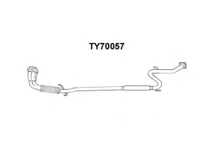 VENEPORTE TY70057 priekinis duslintuvas 
 Išmetimo sistema -> Duslintuvas
1741014020, 1741014022