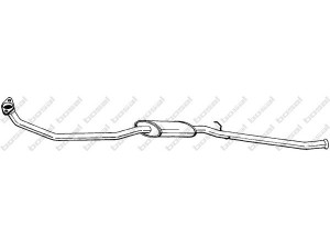 BOSAL 288-017 priekinis duslintuvas 
 Išmetimo sistema -> Duslintuvas
1705.13