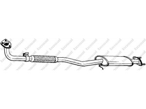 BOSAL 283-641 priekinis duslintuvas 
 Išmetimo sistema -> Duslintuvas
17410-87723