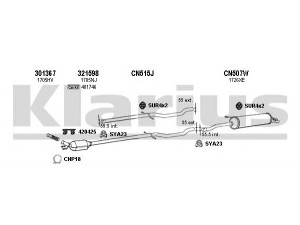 KLARIUS 180586U išmetimo sistema 
 Išmetimo sistema -> Išmetimo sistema, visa