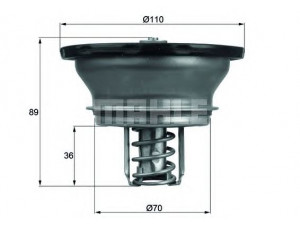 MAHLE ORIGINAL THD 3 76 termostatas, aušinimo skystis 
 Aušinimo sistema -> Termostatas/tarpiklis -> Thermostat
7421237215, 20441483, 20560253