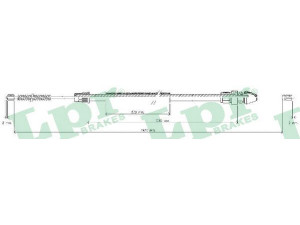 LPR C0369B trosas, stovėjimo stabdys 
 Stabdžių sistema -> Valdymo svirtys/trosai
4500251, 9160551, 9160551