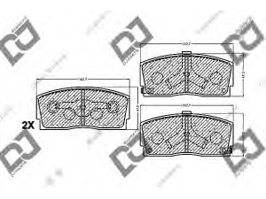 DJ PARTS BP1136 stabdžių trinkelių rinkinys, diskinis stabdys 
 Techninės priežiūros dalys -> Papildomas remontas
04491-87101, 04491-87102, 04491-87103