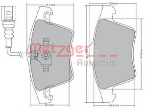 METZGER 1170068 stabdžių trinkelių rinkinys, diskinis stabdys 
 Techninės priežiūros dalys -> Papildomas remontas
7H0 698 151