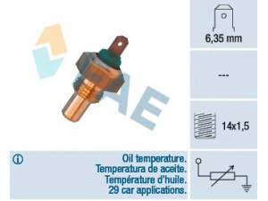 FAE 31700 siuntimo blokas, alyvos temperatūra 
 Elektros įranga -> Jutikliai
125238, 60738378