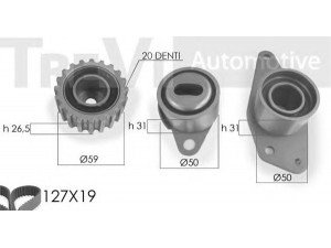 TREVI AUTOMOTIVE KD1056 paskirstymo diržo komplektas 
 Techninės priežiūros dalys -> Papildomas remontas