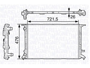MAGNETI MARELLI 350213138400 radiatorius, variklio aušinimas 
 Aušinimo sistema -> Radiatorius/alyvos aušintuvas -> Radiatorius/dalys
8K0 121 251 L, 8K0121251L