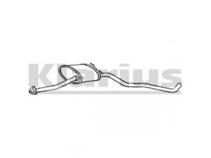 KLARIUS 250725 vidurinis duslintuvas 
 Išmetimo sistema -> Duslintuvas
852892, 90323698, 852892, 90323698