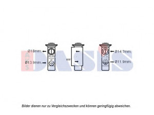 AKS DASIS 840231N išsiplėtimo vožtuvas, oro kondicionavimas 
 Oro kondicionavimas -> Vožtuvai
64116968202, 6968202