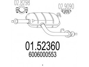 MTS 01.52360 vidurinis duslintuvas 
 Išmetimo sistema -> Duslintuvas
6006000553
