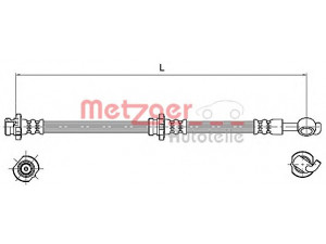 METZGER 4110129 stabdžių žarnelė 
 Stabdžių sistema -> Stabdžių žarnelės
46210-8H515, 46210-8H51B